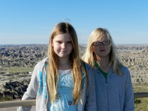 Summer and Rachel at Badlands National Park