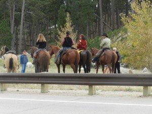 Even the horses were protesting the closure