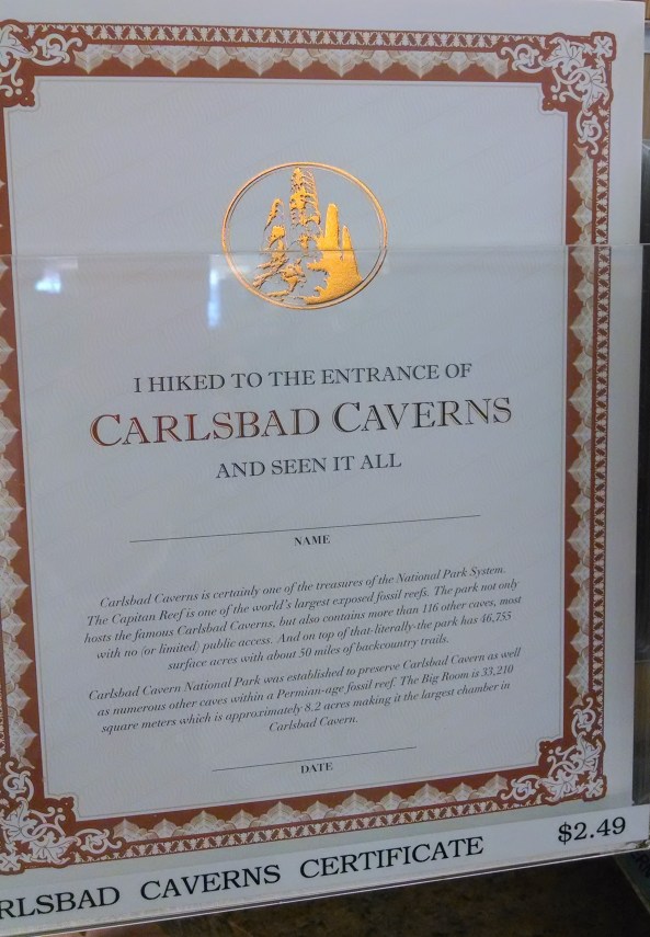 Poor grammar at Carlsbad Caverns